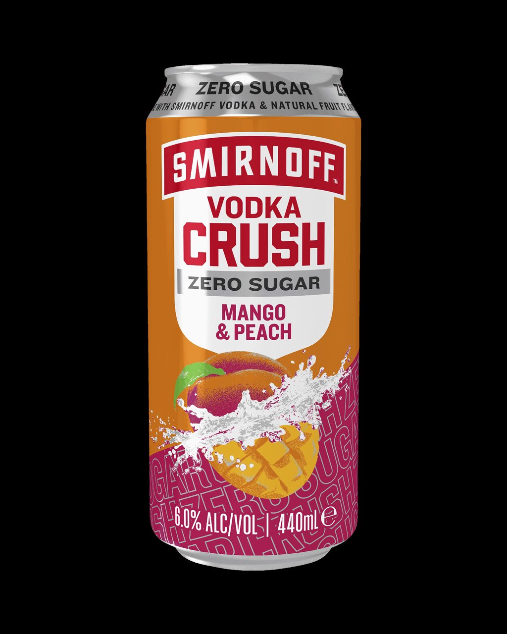Crush Zero Sugar Mango Peach Cans